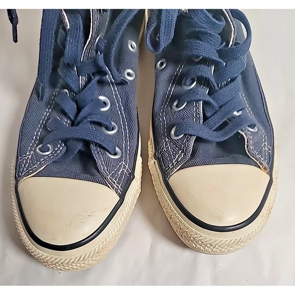 Converse‎ All Star Chuck Taylor High Top Sneakers Back Zipper Navy US 5 Y2k - Picture 7 of 9